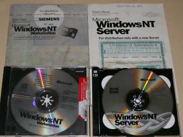 Foto: Verkauft Softwaren MICROSOFT - WINDOWS NT WORKSTATION + SERVER + LICENCE (ORIGINA