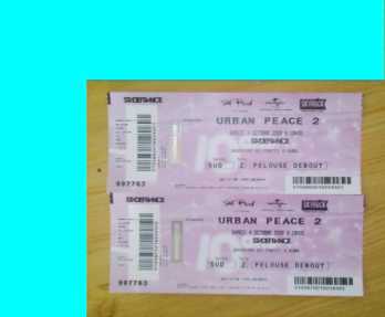 Foto: Verkauft Konzertscheine URBAN PEACE 2 - STADE DE FRANCE