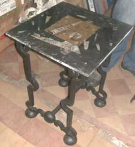 Foto: Verkauft Dekoratio TABLE EN MARBRE FOSSILISE - MARBRE FOSSILISE