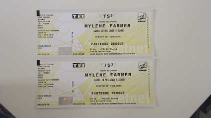 Foto: Verkauft Konzertscheine CONCERT MYLENE FARMER - ZENITH DE TOULOUSE LUNDI 18 MAI 2009