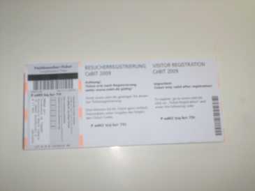 Foto: Verkauft Tickets / Scheine / Tageskarten CEBIT - 2009 - HANNOVER