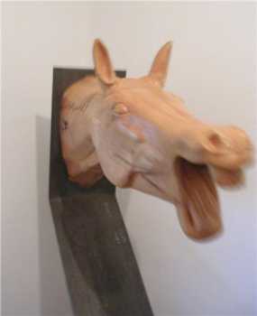 Foto: Verkauft Statue Holz - EQUINO - Zeitgenössisch