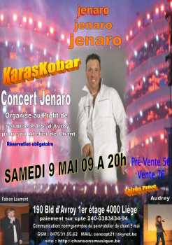 Foto: Verkauft Konzertschei CONCERT JENARO & FABIAN LAUMONT 9 MAI 09 A 20H - LE KARASKOBAR