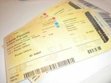 Foto: Verkauft Konzertscheine LAURA PAUSINI WORLD TOUR 09 @ FIRENZE (2 GIUGNO) - NELSON MANDELA FORUM