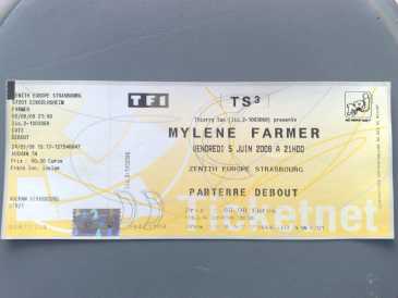 Foto: Verkauft Konzertscheine MYLENE FARMER - ZENITH STRASBOURG