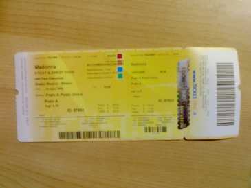 Foto: Verkauft Konzertschein CONCERTO MADONNA 14 LUGLIO - MILANO