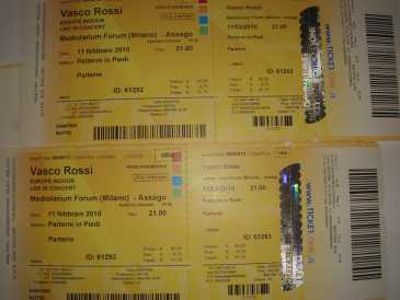 Foto: Verkauft Konzertschei CONCERTO VASCO ROSSI - MILANO