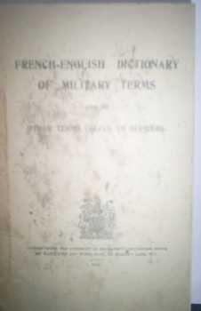 Foto: Verkauft Medaill / Abzeich / Militärgegenstand DICTIONNAIRE DE TERMES MILITAIRES - Anderer - Zwischen 1917 und 1939