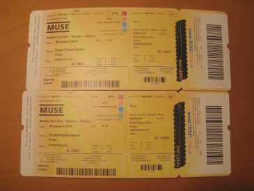 Foto: Verkauft Konzertscheine CONCERTO MUSE @SAN SIRO, 8 GIUGNO 2010 - MILANO