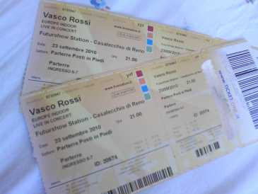 Foto: Verkauft Konzertscheine VASCO BIGLIETTI X2 BOLOGNA 23 SETTEMBRE - CASALECCHIO DI RENO