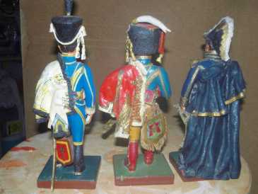 Foto: Verkauft 3 Statuen FIGURINES SOLDAT EMPIRE (PATE A PAPIER - XX. Jahrhundert