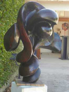 Foto: Verkauft Statue Holz - SCULPTURE DARIUS (ECLOSION D'UNE GOUITTE D'EAU ) - Zeitgenössisch