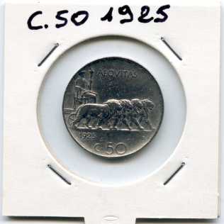 Foto: Verkauft Moderne Währung CENTESIMI 50 ANNO 1925