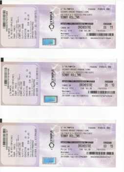 Foto: Verkauft Konzertscheine SONNY ROLLINS - OLYMPIA PARIS