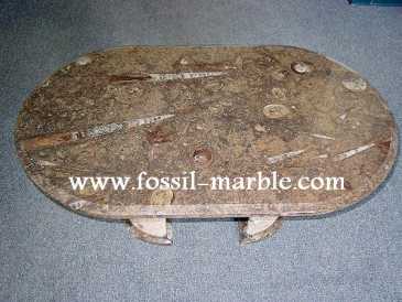 Foto: Verkauft Dekoratio TABLE EN NATURAL MARBRE FOSSILISE MARRAKECH - TABLE EN MARBRE FOSSILISE