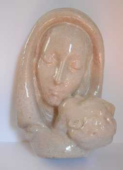 Foto: Verkauft Sandstein MADONNA CON BAMBINO / SCULTURA DI TERRACOTTA - Statuette