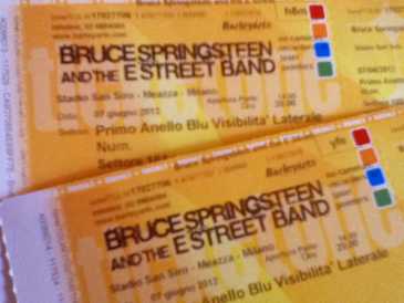 Foto: Verkauft Konzertschei CONCERTO BRUCE SPRINGSTEEN - MILANO