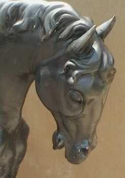 Foto: Verkauft Statue Bronze - BRONZE SCULPTURE OF A MEDIUM-SIZED HORSE (11 HANDS - Zeitgenössisch