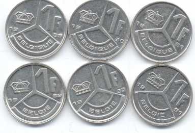 Foto: Verkauft Währung / Münzen / Zahlen FRANCS BELGES
