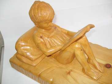 Foto: Verkauft Statue Holz - APPRENDERE - Zeitgenössisch