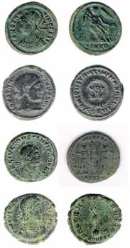 Foto: Verkauft Römische Währung 4 PIECES CONSTANTIN I ET CONSTANCE II CESAR