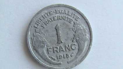Foto: Verkauft Währung / Münz / Zahl UN FRANC 1948