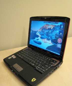 Foto: Verkauft Laptop-Computer ACER - ACER FERRARI 1000 LAPTOP WITH WINDOWS VISTA ULTIMA