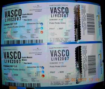 Foto: Verkauft Konzertscheine VASCO ROSSI TOUR 22.06 - MILANO SAN SIRO