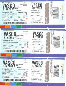 Foto: Verkauft Konzertschei VASCO ROSSI LIVE 2007 - 27/06 ROMA - STADIO OLIMPICO