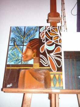 Foto: Verkauft Malereien und Zeichnungen AFRICA NA Y ALEGRIA - Zeitgenössisch