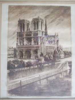 Foto: Verkauft Kupferdruck NOTRE-DAME DE PARIS - XX. Jahrhundert