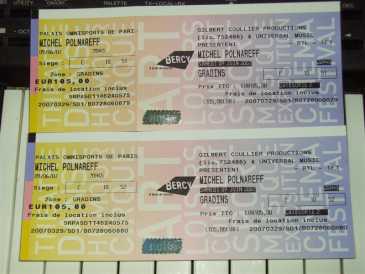 Foto: Verkauft Konzertscheine MICHEL POLNAREFF LE 9 JUIN - PARIS BERCY