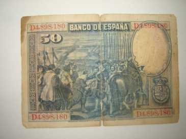 Foto: Verkauft Ticket / Schein / Tageskart BILLETE DE ESPANA DENOMINACION 50 PESETAS - MEXICO