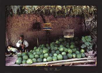 Foto: Verkauft Obst und Gemüs Wassermelone