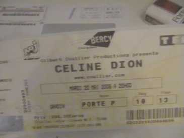 Foto: Verkauft Konzertscheine CONCIERTO CELINE DION - BERVY PARIS