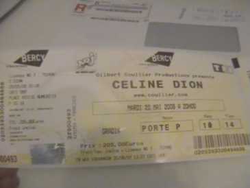 Foto: Verkauft Konzertscheine CONCIERTO CELINE DION - BERVY PARIS