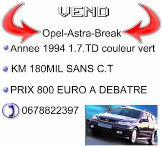 Foto: Verkauft Break OPEL - Astra