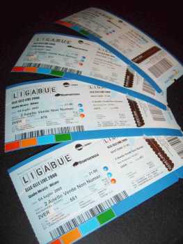 Foto: Verkauft Konzertscheine BIGLIETTI CONCERTO LIGABUE - LUGLIO 2008 - S. SIRO - STADIO MEAZZA - S. SIRO - MILANO