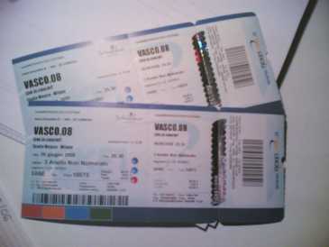 Foto: Verkauft Konzertschei VASCO A SAN SIRO 6 GIUGNO '08 - SAN SIRO MILANO