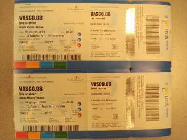 Foto: Verkauft Konzertscheine VASCO TOUR 2008 - MILANO